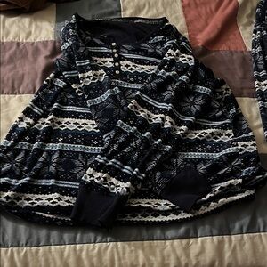 Nautica Blue and White Pajama Set